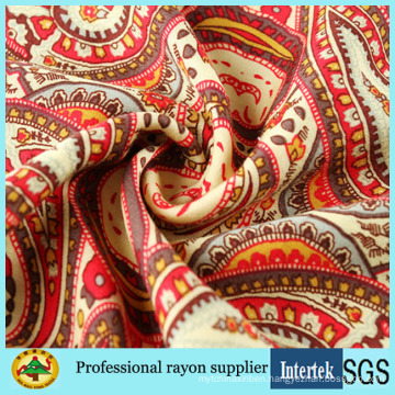 Printed Spun Rayon Viscose Fabric Women Summer Dresses Fabric